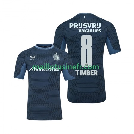 Maillot de Foot Feyenoord Rotterdam Quinten Timber 8 Extérieur 2025-26